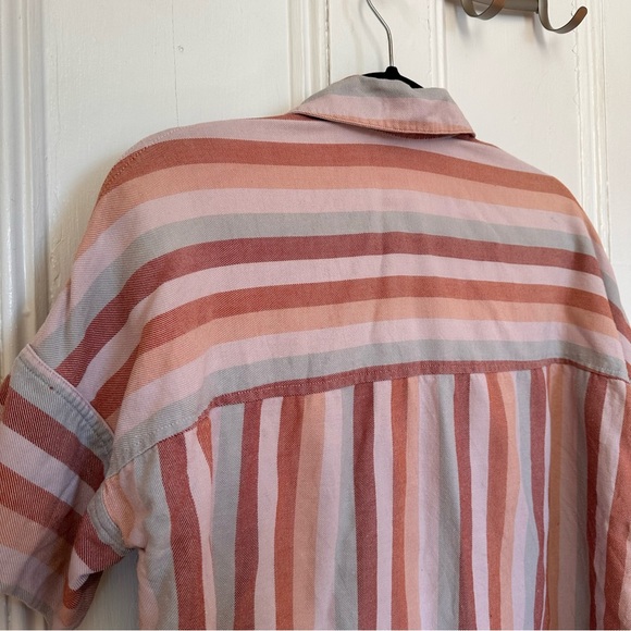 Madewell Flannel Courier Shirt in Sunrise Stripe - Picture 7 of 10